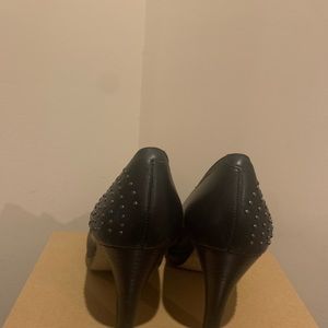 Franco Fortini Women's Black Studded Heels